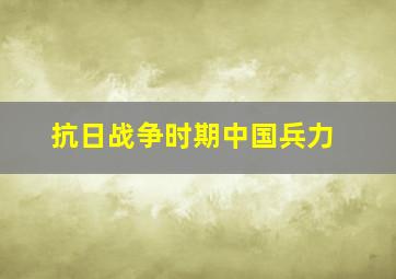 抗日战争时期中国兵力