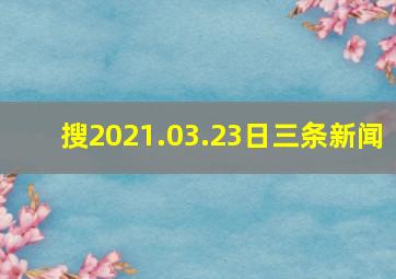 搜2021.03.23日三条新闻