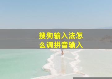 搜狗输入法怎么调拼音输入