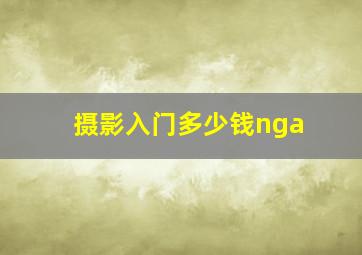 摄影入门多少钱nga