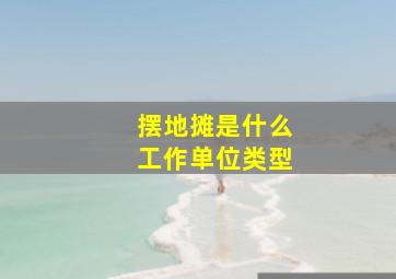 摆地摊是什么工作单位类型