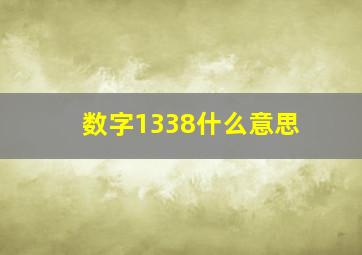 数字1338什么意思