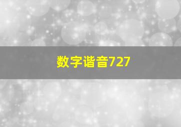 数字谐音727