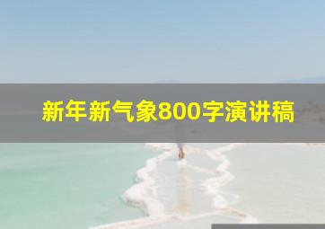 新年新气象800字演讲稿