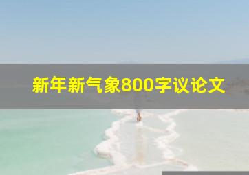 新年新气象800字议论文