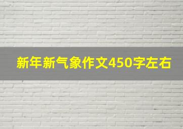 新年新气象作文450字左右