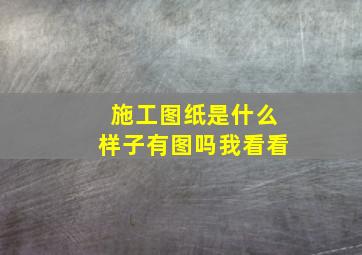 施工图纸是什么样子有图吗我看看