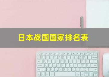 日本战国国家排名表