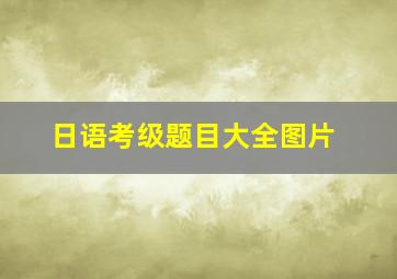 日语考级题目大全图片