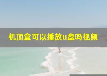 机顶盒可以播放u盘吗视频