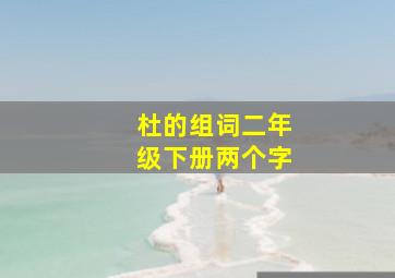 杜的组词二年级下册两个字