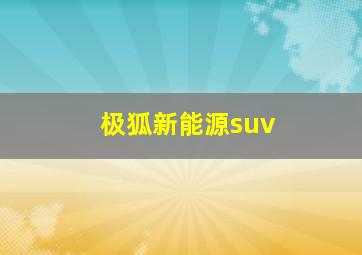 极狐新能源suv