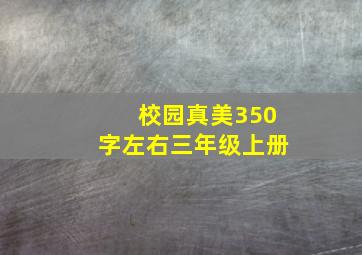 校园真美350字左右三年级上册