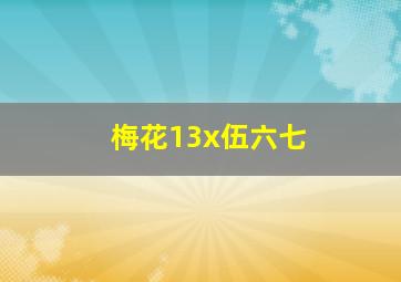 梅花13x伍六七