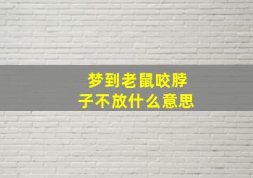 梦到老鼠咬脖子不放什么意思