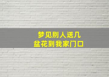 梦见别人送几盆花到我家门口