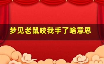 梦见老鼠咬我手了啥意思