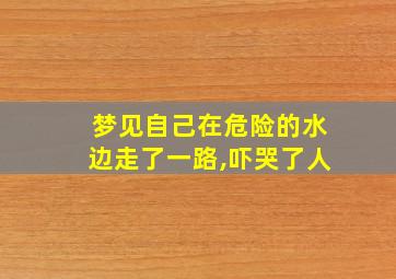 梦见自己在危险的水边走了一路,吓哭了人