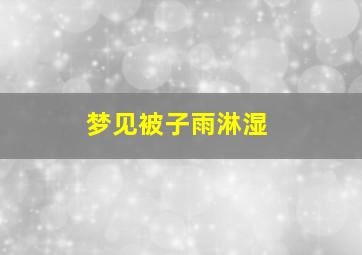 梦见被子雨淋湿