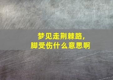 梦见走荆棘路,脚受伤什么意思啊