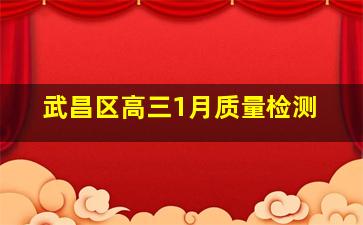 武昌区高三1月质量检测