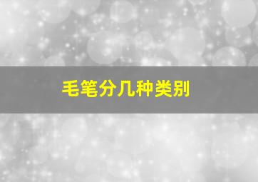 毛笔分几种类别