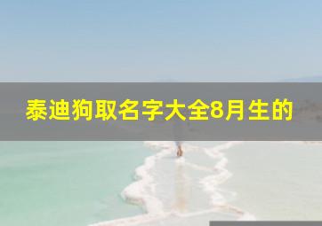 泰迪狗取名字大全8月生的