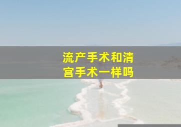 流产手术和清宫手术一样吗