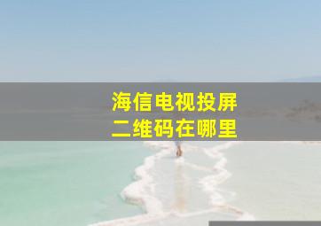 海信电视投屏二维码在哪里