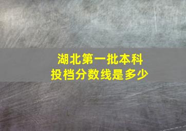 湖北第一批本科投档分数线是多少