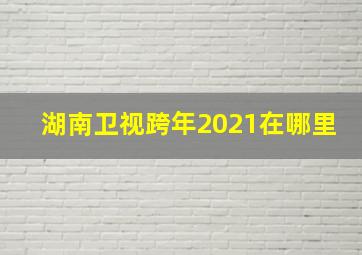 湖南卫视跨年2021在哪里