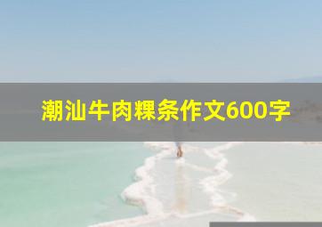 潮汕牛肉粿条作文600字