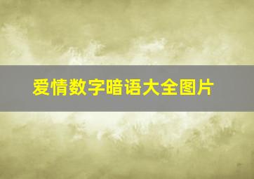 爱情数字暗语大全图片