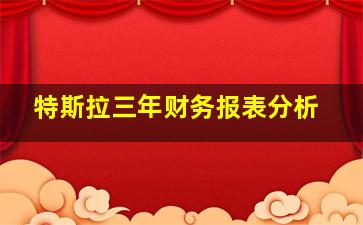 特斯拉三年财务报表分析