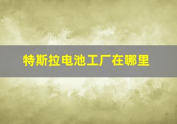 特斯拉电池工厂在哪里