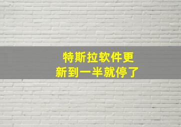 特斯拉软件更新到一半就停了