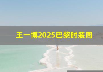 王一博2025巴黎时装周