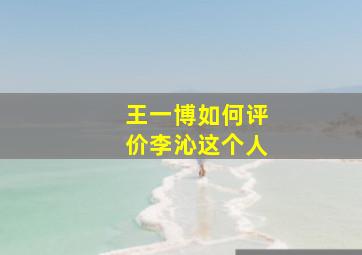 王一博如何评价李沁这个人