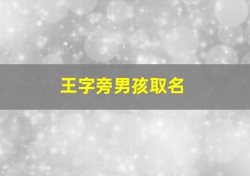 王字旁男孩取名