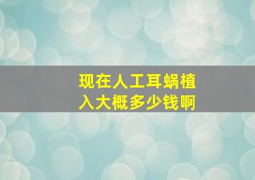 现在人工耳蜗植入大概多少钱啊