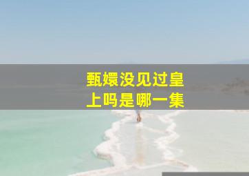 甄嬛没见过皇上吗是哪一集