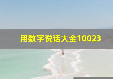 用数字说话大全10023