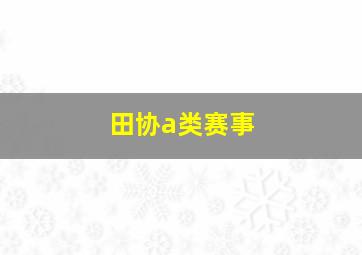 田协a类赛事