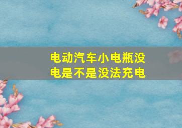 电动汽车小电瓶没电是不是没法充电