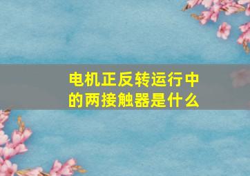 电机正反转运行中的两接触器是什么