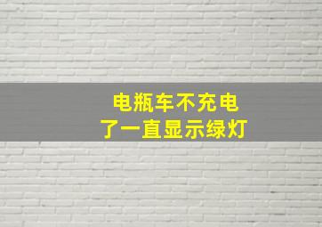 电瓶车不充电了一直显示绿灯