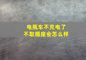 电瓶车不充电了不取插座会怎么样