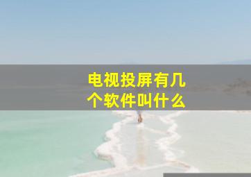 电视投屏有几个软件叫什么