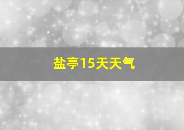 盐亭15天天气