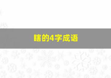 瞎的4字成语